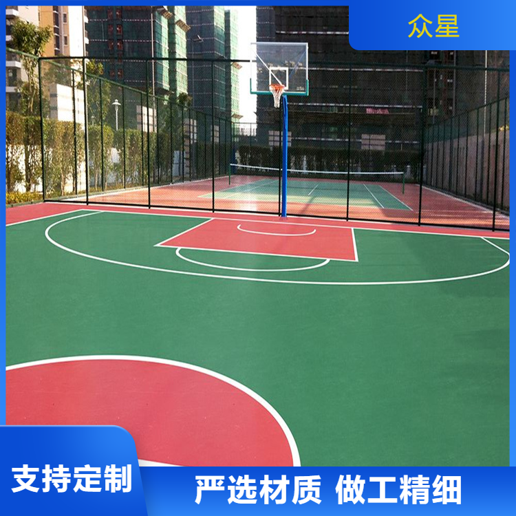 崇左市橡胶跑道篮球场硅PU - 一站式服务